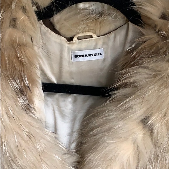 AMAZING Sonia Rykiel hooded Fox Fur jacket buttons - Picture 2 of 8